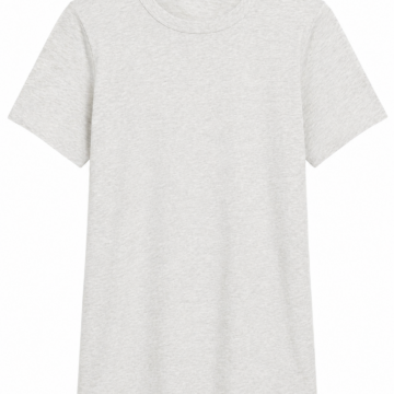 Light Heather Grey Classic Crewneck T-Shirt in Relaxed Fit