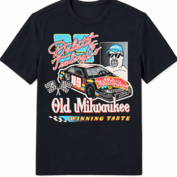Black Retro Graphic Short-Sleeve T-Shirt