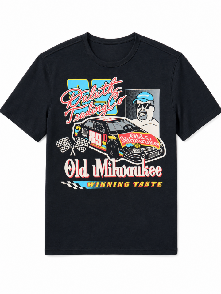 Black Retro Graphic Short-Sleeve T-Shirt