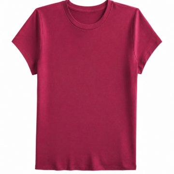 Burgundy Classic Crew Neck Short-Sleeve T-Shirt