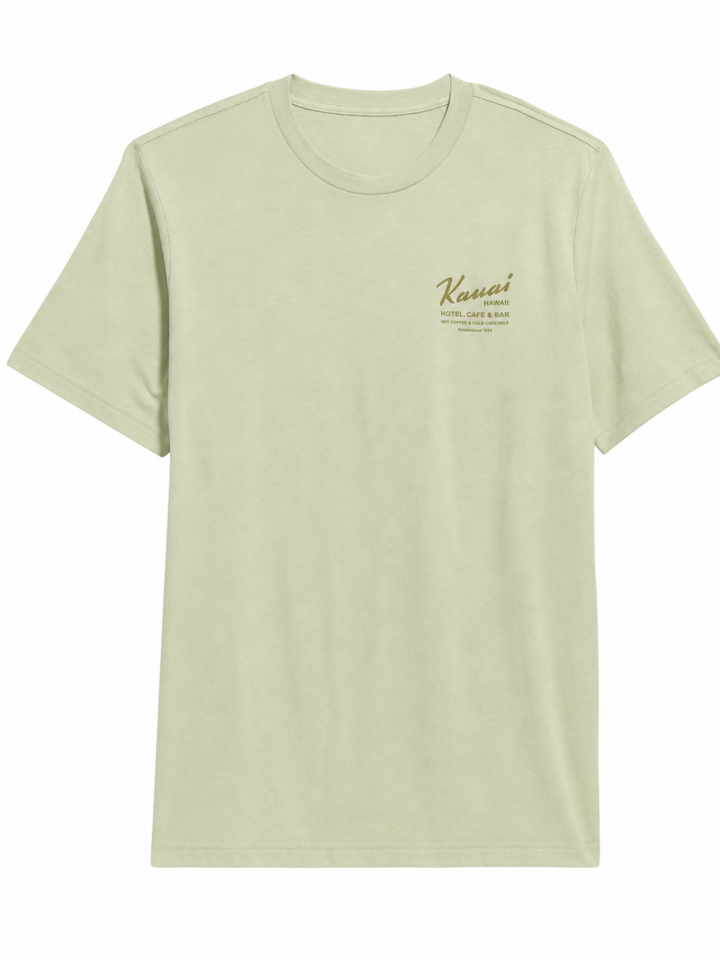 Pale Sage Green Relaxed Fit Short-Sleeve Crew Neck T-Shirt