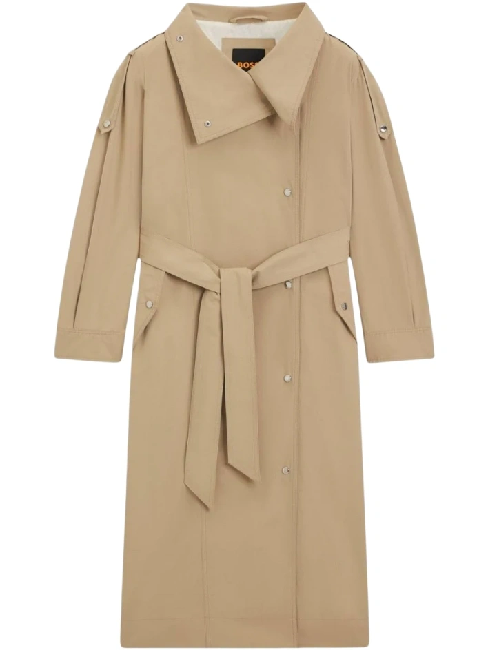 Beige Classic Trench Coat with Belt