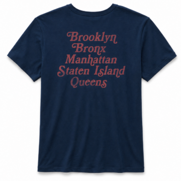 Navy Blue Relaxed Fit Short-Sleeve Crew Neck T-Shirt