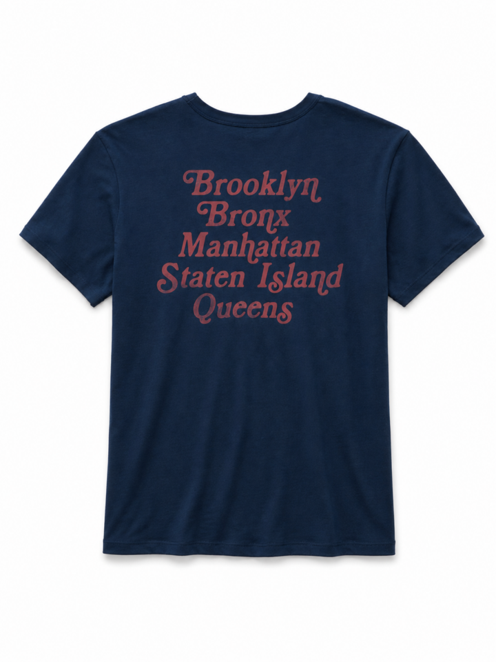 Navy Blue Relaxed Fit Short-Sleeve Crew Neck T-Shirt