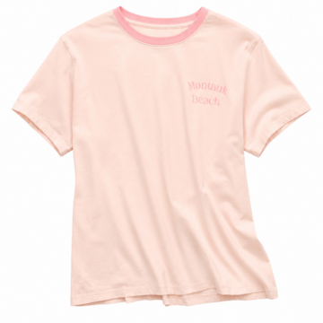 Light Pink Serif Graphic T-Shirt