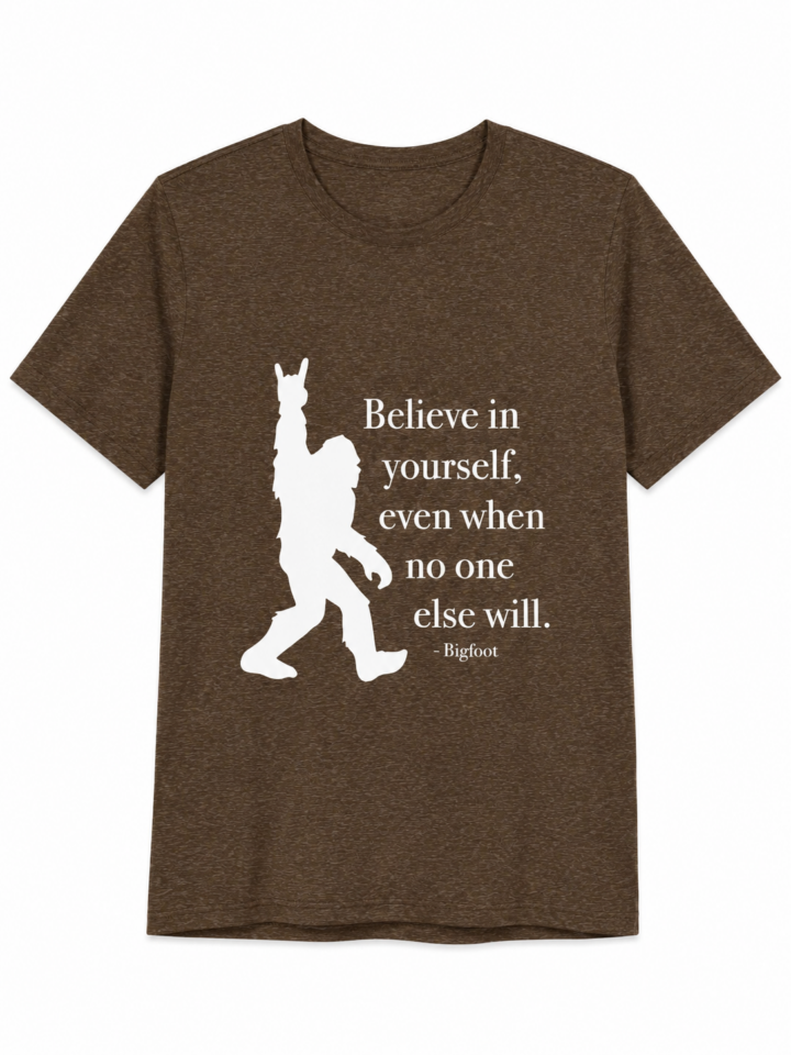 Heather Brown Bigfoot Graphic Short-Sleeve T-Shirt