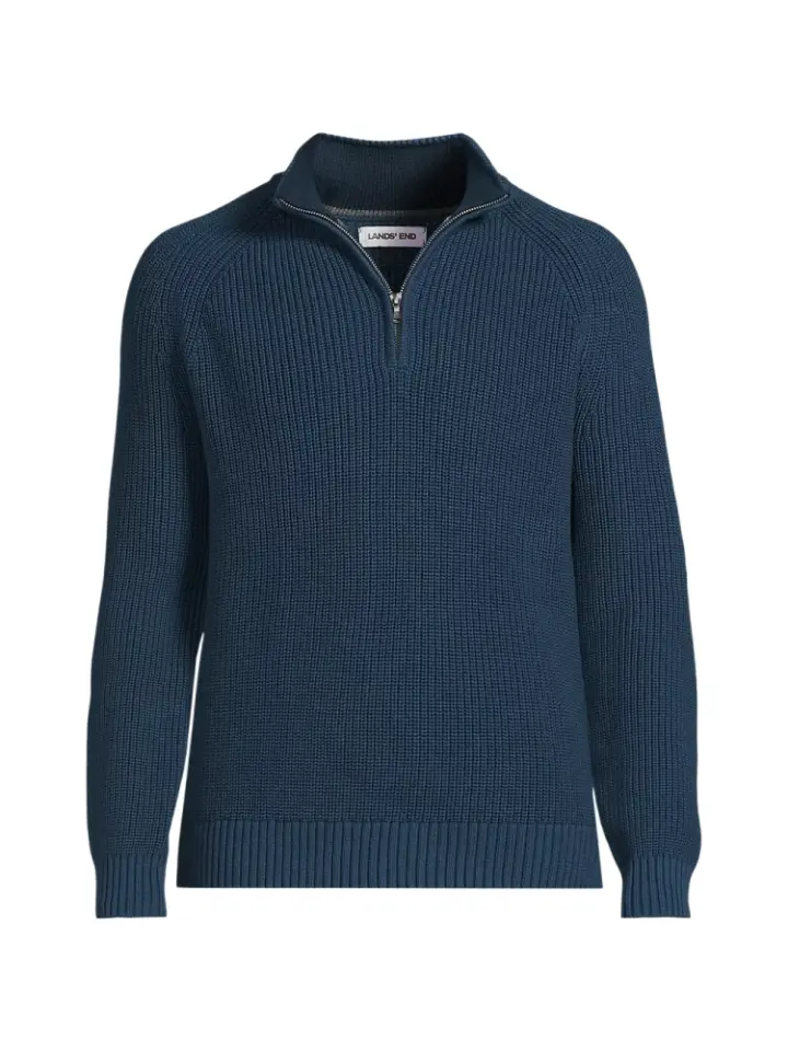 Navy Blue Quarter-Zip Sweater