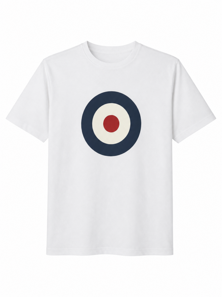 White Circular Emblem Short-Sleeve T-Shirt