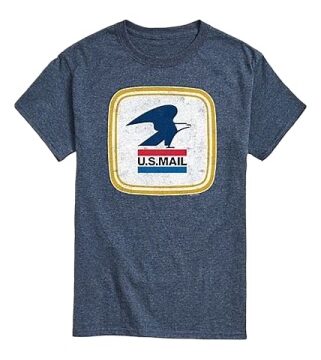 Heather Navy Vintage U.S. Mail Graphic T-Shirt