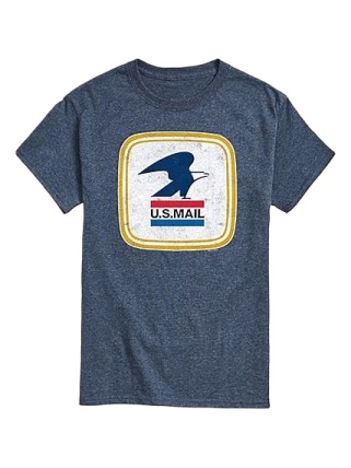 Heather Navy Vintage U.S. Mail Graphic T-Shirt