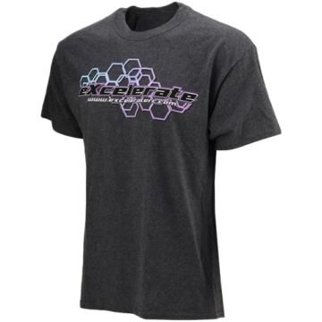 Charcoal Heather Graphic T-Shirt with Hexagonal Print