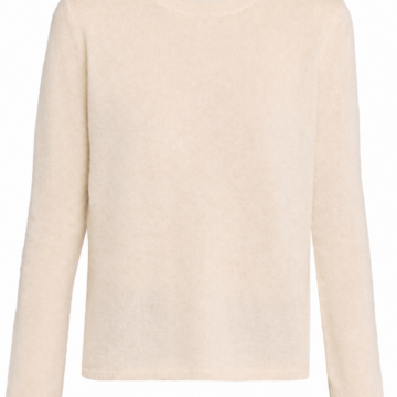 Cream Crew Neck Knit Sweater