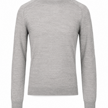 Heather Grey Regular Fit Crew Neck Pullover Sweater