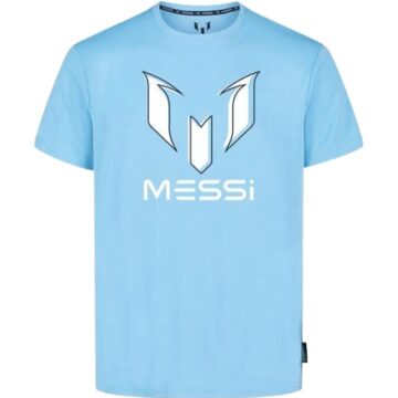 Light Blue Relaxed Fit Short-Sleeve T-Shirt with White Graphic