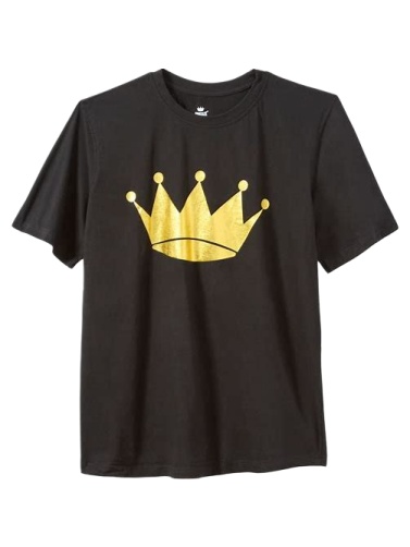 Black Gold Crown Graphic T-Shirt