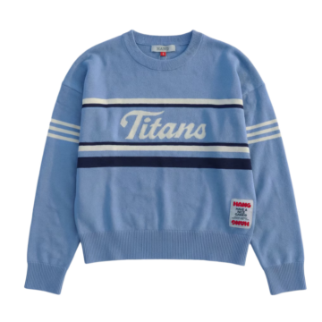 Light Blue Relaxed Box-Fit Knit Sweater